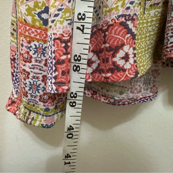 Anthropologie Robin Tiered Boho Patchwork Cottage Mini Dress XL - Picture 12 of 13